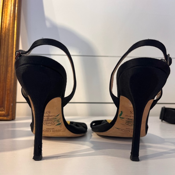 Jimmy Choo Black & Good Sling Back Heels size 37.5 - Picture 5 of 12
